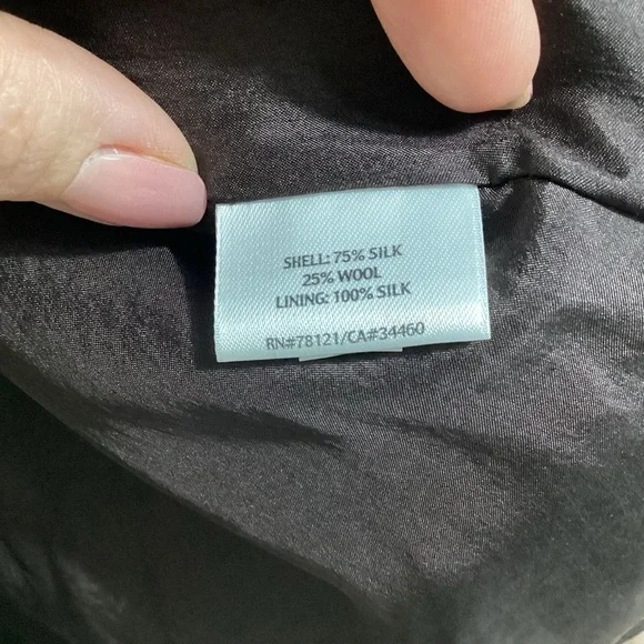 Eileen Fisher Silk Wool Crinkle Jacket Large - Picture 13 of 14